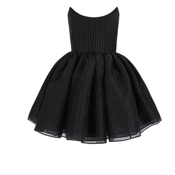 Selkie Dresses & Skirts - Selkie Black Pinstripe Strapless Party Dress